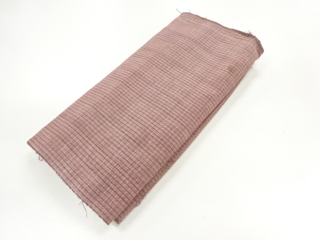 JAPANESE KIMONO / ANTIQUE BOLT FOR KIMONO / WOVEN GRID